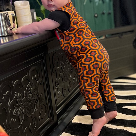 The Shining Outlook Hotel Carpet ‘Redrum’ infant overall - Picture 3 of 3